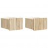 Wisząca Szafka Nocna 2 pcs dąb Sonoma 33 x 34,5 x 24 cm
