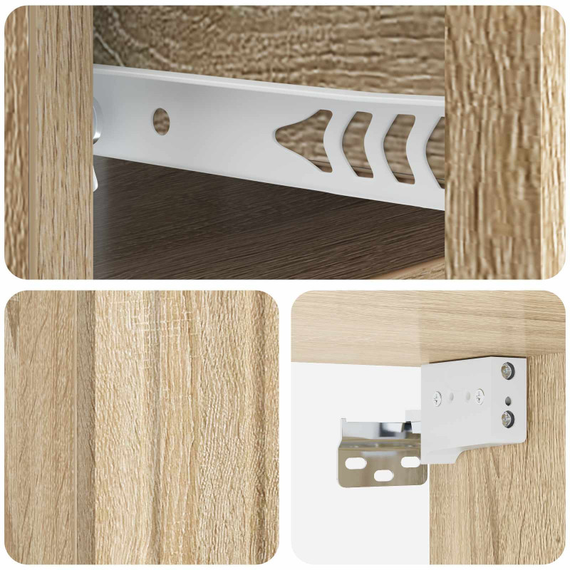 Wisząca Szafka Nocna 2 pcs dąb Sonoma 33 x 34,5 x 24 cm