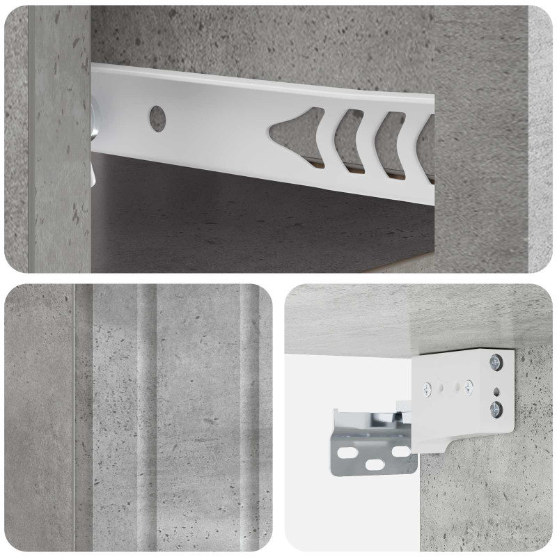 Wisząca Szafka Nocna Betonowy szary 33 x 34,5 x 24 cm