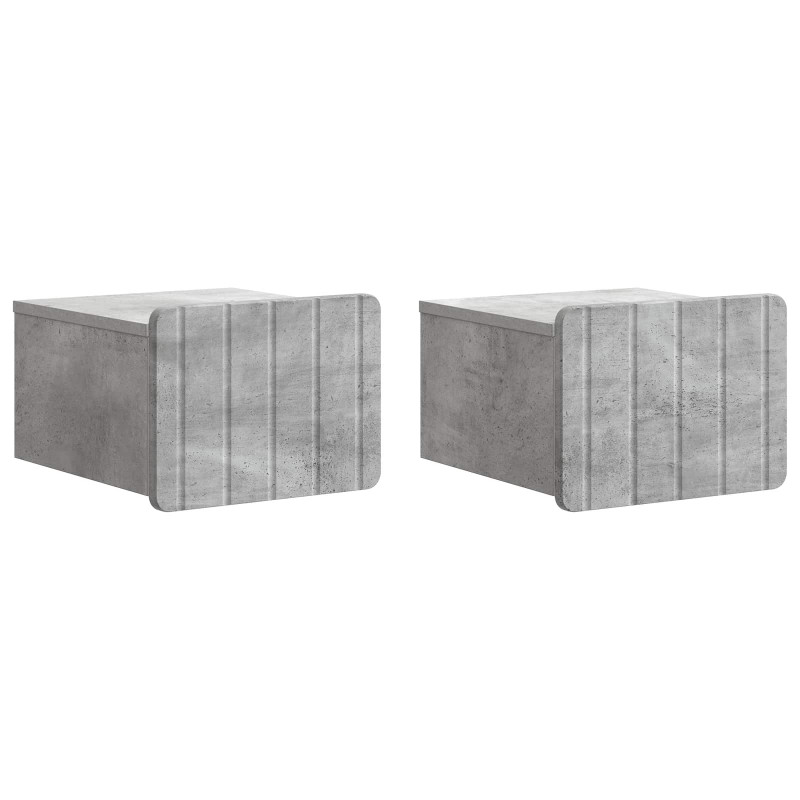 Wisząca Szafka Nocna 2 pcs Betonowy szary 33 x 34,5 x 24 cm