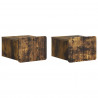 Wisząca Szafka Nocna 2 pcs Dąb wędzony 33 x 34,5 x 24 cm