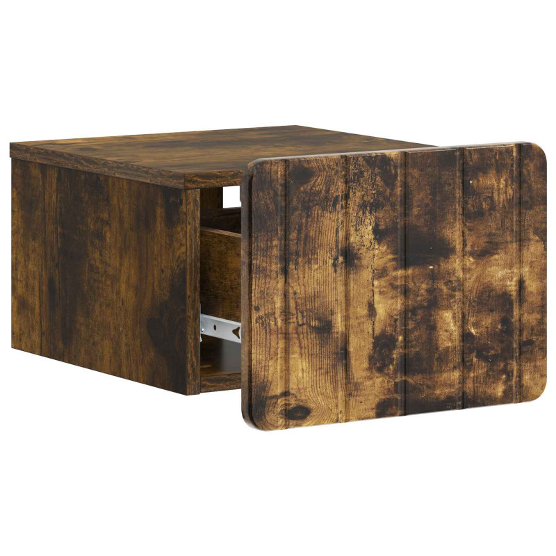 Wisząca Szafka Nocna 2 pcs Dąb wędzony 33 x 34,5 x 24 cm