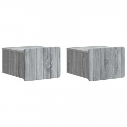 Wisząca Szafka Nocna 2 pcs Szary Sonoma 33 x 34,5 x 24 cm