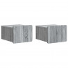 Wisząca Szafka Nocna 2 pcs Szary Sonoma 33 x 34,5 x 24 cm
