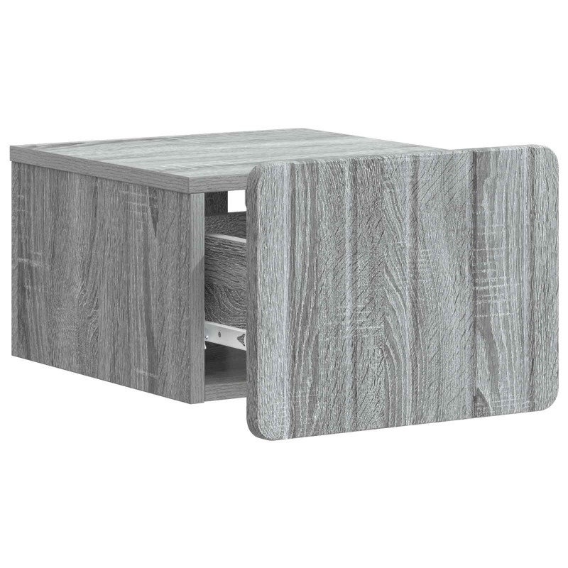 Wisząca Szafka Nocna 2 pcs Szary Sonoma 33 x 34,5 x 24 cm