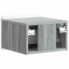 Wisząca Szafka Nocna 2 pcs Szary Sonoma 33 x 34,5 x 24 cm