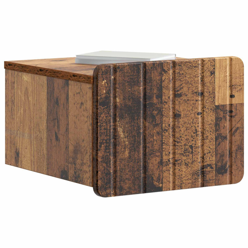 Wisząca Szafka Nocna 2 pcs Stare drewno 33 x 34,5 x 24 cm