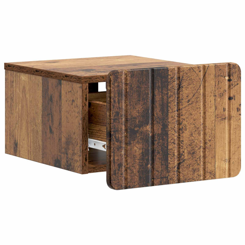 Wisząca Szafka Nocna 2 pcs Stare drewno 33 x 34,5 x 24 cm