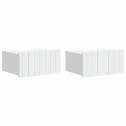 Wisząca Szafka Nocna z szufladą 2 pcs Biały 49 x 34,5 x 24 cm