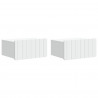 Wisząca Szafka Nocna z szufladą 2 pcs Biały 49 x 34,5 x 24 cm