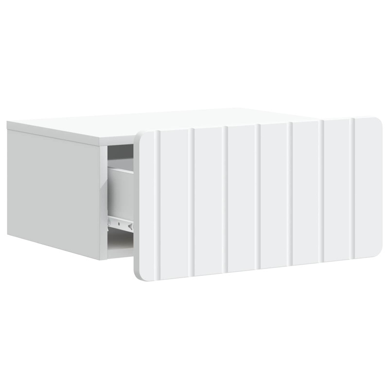 Wisząca Szafka Nocna z szufladą 2 pcs Biały 49 x 34,5 x 24 cm