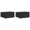 Wisząca Szafka Nocna z szufladą 2 pcs Czarny 49 x 34,5 x 24 cm