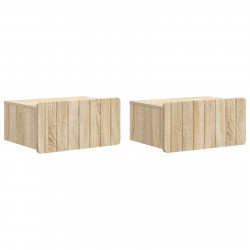 Wisząca Szafka Nocna 2 pcs dąb Sonoma 49 x 34,5 x 24 cm