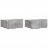 Wisząca Szafka Nocna 2 pcs Betonowy szary 49 x 34,5 x 24 cm