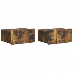 Wisząca Szafka Nocna 2 pcs Dąb wędzony 49 x 34,5 x 24 cm