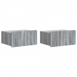 Wisząca Szafka Nocna 2 pcs Szary Sonoma 49 x 34,5 x 24 cm