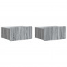 Wisząca Szafka Nocna 2 pcs Szary Sonoma 49 x 34,5 x 24 cm