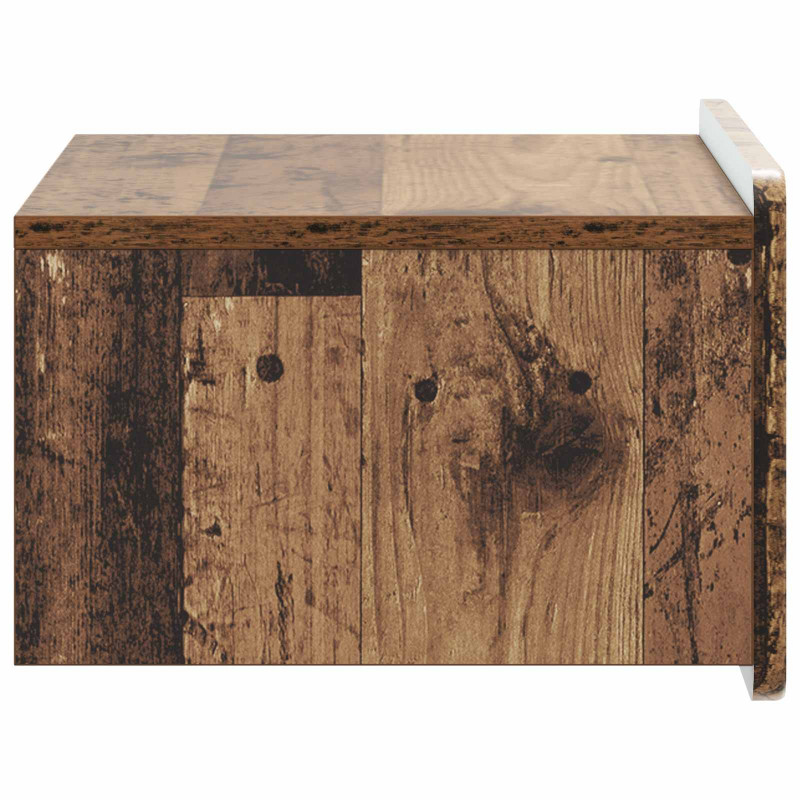 Wisząca Szafka Nocna z szufladą Stare drewno 49 x 34,5 x 24 cm
