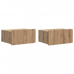 Wisząca Szafka Nocna 2 pcs Dąb artisan 49 x 34,5 x 24 cm