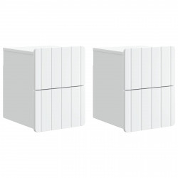 Wisząca Szafka Nocna z szufladą 2 pcs Biały 33 x 34,5 x 43 cm