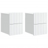Wisząca Szafka Nocna z szufladą 2 pcs Biały 33 x 34,5 x 43 cm