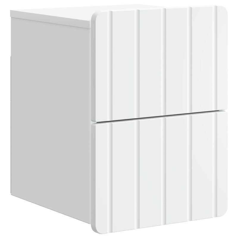 Wisząca Szafka Nocna z szufladą 2 pcs Biały 33 x 34,5 x 43 cm