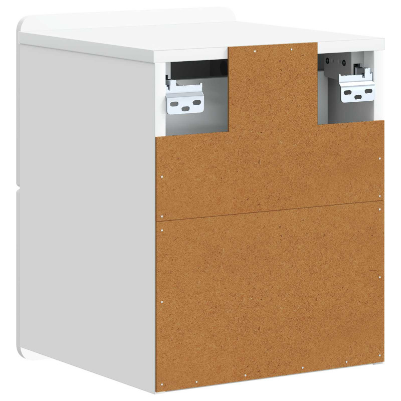 Wisząca Szafka Nocna z szufladą 2 pcs Biały 33 x 34,5 x 43 cm