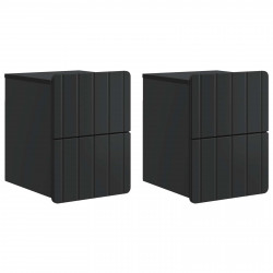 Wisząca Szafka Nocna z szufladą 2 pcs Czarny 33 x 34,5 x 43 cm