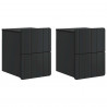 Wisząca Szafka Nocna z szufladą 2 pcs Czarny 33 x 34,5 x 43 cm