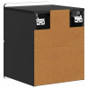 Wisząca Szafka Nocna z szufladą 2 pcs Czarny 33 x 34,5 x 43 cm