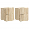 Wisząca Szafka Nocna 2 pcs dąb Sonoma 33 x 34,5 x 43 cm