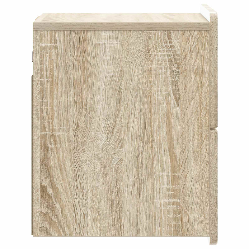Wisząca Szafka Nocna 2 pcs dąb Sonoma 33 x 34,5 x 43 cm
