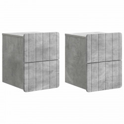 Wisząca Szafka Nocna 2 pcs Betonowy szary 33 x 34,5 x 43 cm