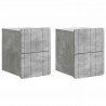 Wisząca Szafka Nocna 2 pcs Betonowy szary 33 x 34,5 x 43 cm