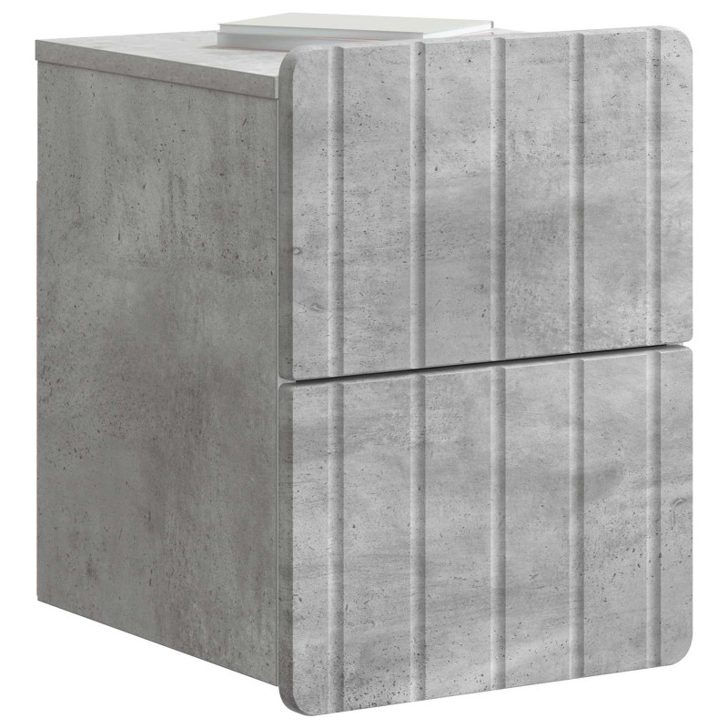Wisząca Szafka Nocna 2 pcs Betonowy szary 33 x 34,5 x 43 cm