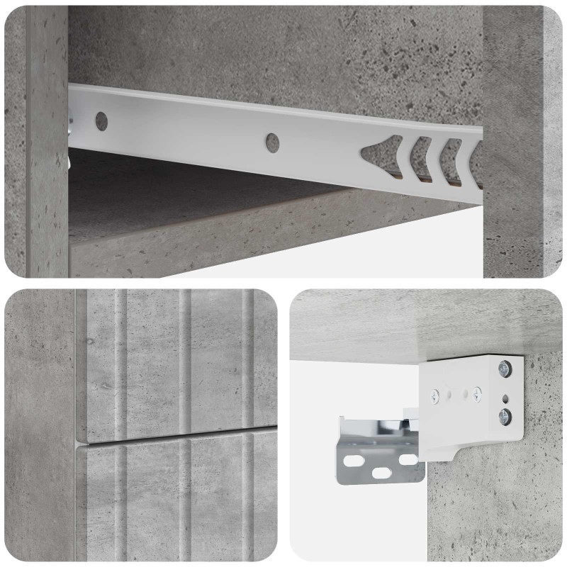 Wisząca Szafka Nocna 2 pcs Betonowy szary 33 x 34,5 x 43 cm