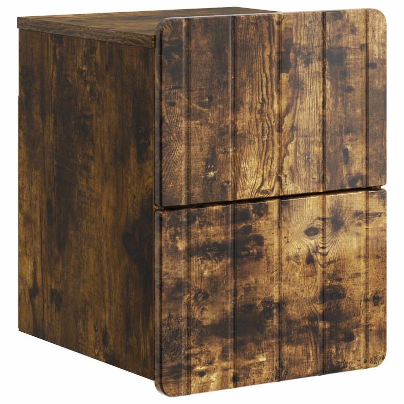 Wisząca Szafka Nocna 2 pcs Dąb wędzony 33 x 34,5 x 43 cm