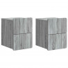 Wisząca Szafka Nocna 2 pcs Szary Sonoma 33 x 34,5 x 43 cm
