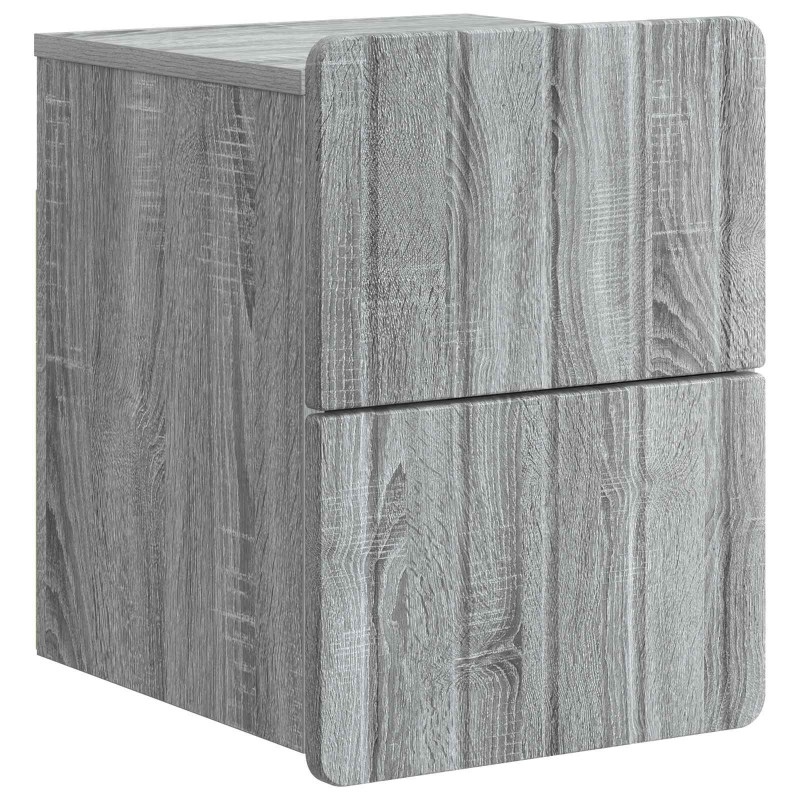 Wisząca Szafka Nocna 2 pcs Szary Sonoma 33 x 34,5 x 43 cm