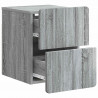 Wisząca Szafka Nocna 2 pcs Szary Sonoma 33 x 34,5 x 43 cm