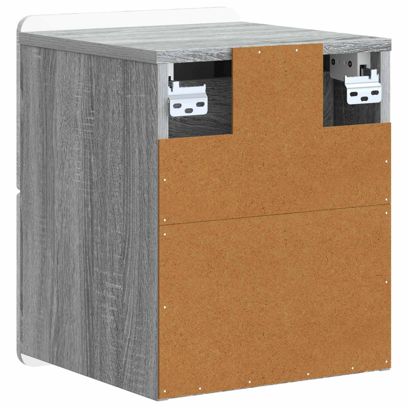 Wisząca Szafka Nocna 2 pcs Szary Sonoma 33 x 34,5 x 43 cm