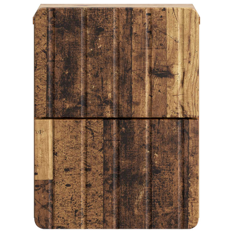 Wisząca Szafka Nocna 2 pcs Stare drewno 33 x 34,5 x 43 cm