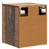 Wisząca Szafka Nocna 2 pcs Stare drewno 33 x 34,5 x 43 cm