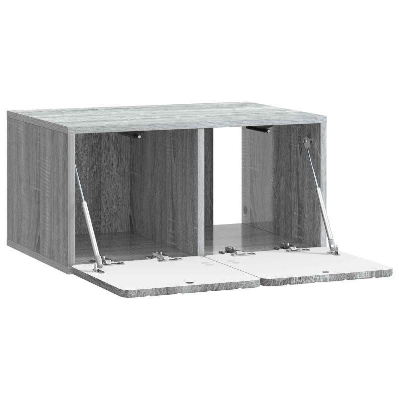 Szafka RTV montowana na ścianie Szary Sonoma 59,5 x 41 x 30 cm