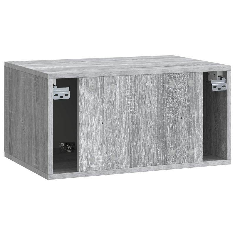 Szafka RTV montowana na ścianie Szary Sonoma 59,5 x 41 x 30 cm