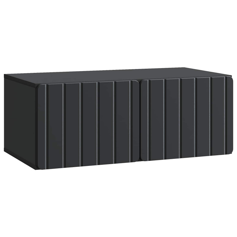 Szafka RTV montowana na ścianie Czarny 78,5 x 41 x 30 cm
