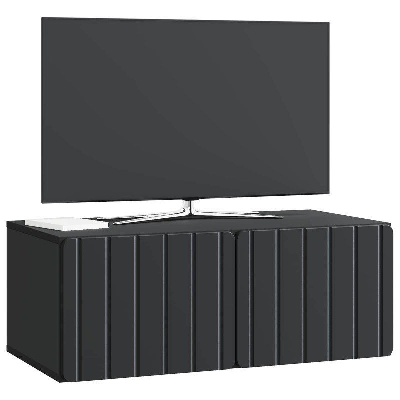Szafka RTV montowana na ścianie Czarny 78,5 x 41 x 30 cm