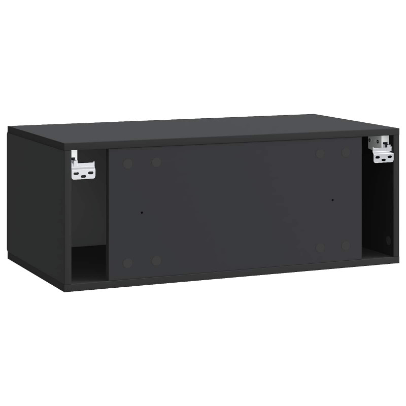 Szafka RTV montowana na ścianie Czarny 78,5 x 41 x 30 cm