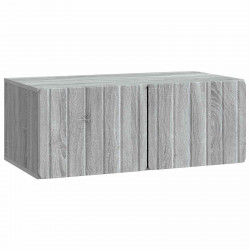Szafka RTV montowana na ścianie Szary Sonoma 78,5 x 41 x 30 cm