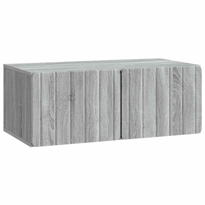 Szafka RTV montowana na ścianie Szary Sonoma 78,5 x 41 x 30 cm